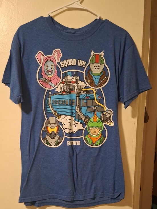 Fortnite Other - Fortnite Boys' Blue 'Squad Up' Short Sleeve Graphic Tee